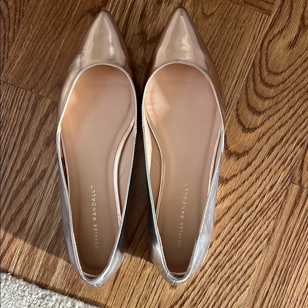 Loeffler Randall metallic Pointed-Toe Flats